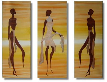 Dafen Oil Painting on canvas Africa girl -set220